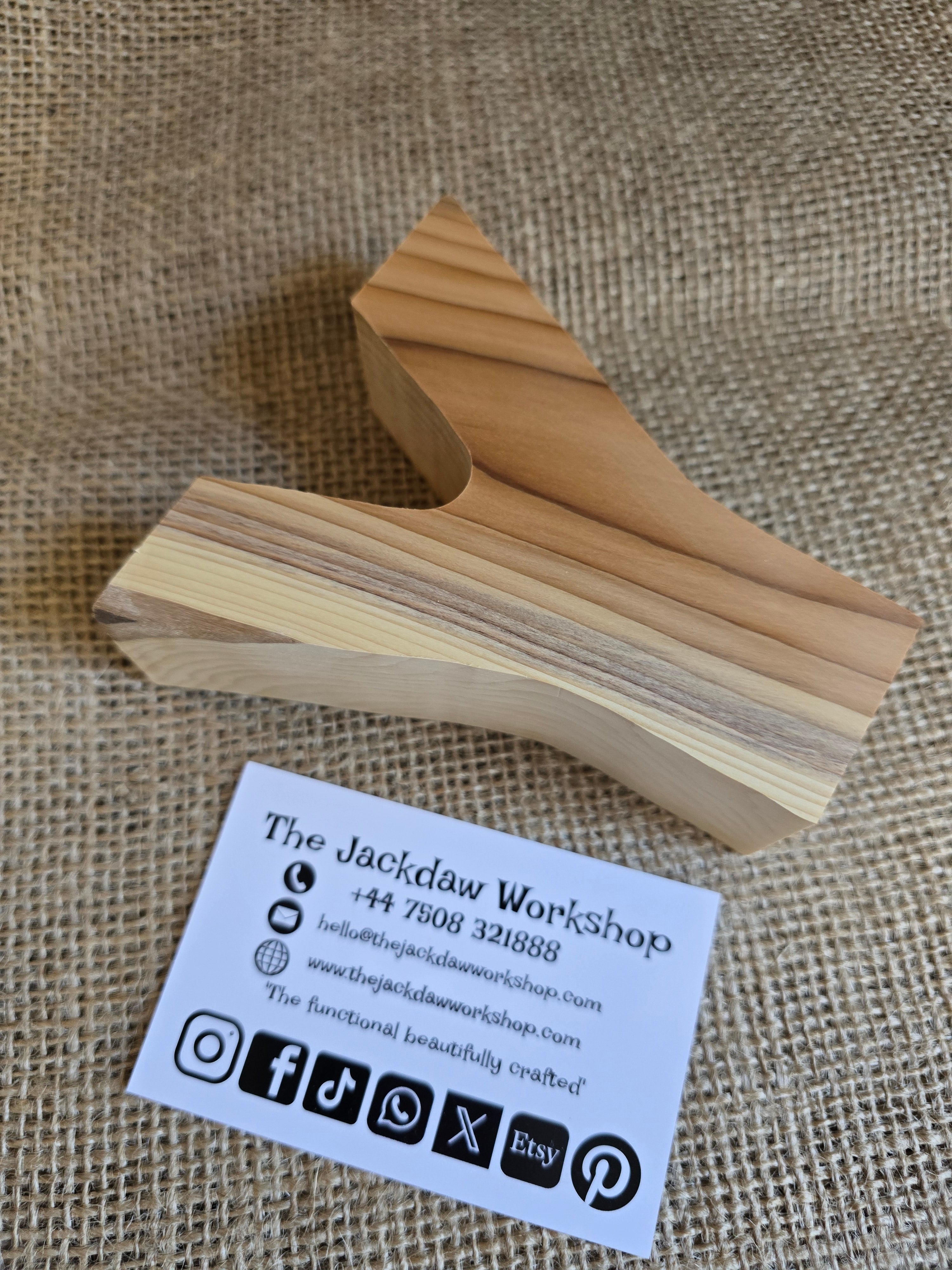 Solid English Yew V-Shaped Thumb Stick Handle Blank