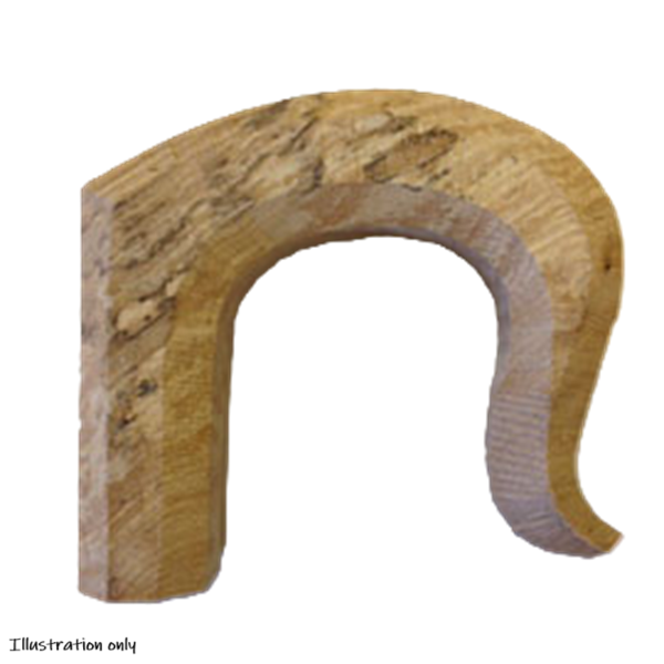 Solid Italian Olive Crook Stick Handle Blank