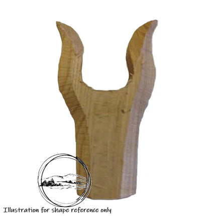 Solid English Ash Lyre-Shaped Wide Thumb Stick Handle Blank